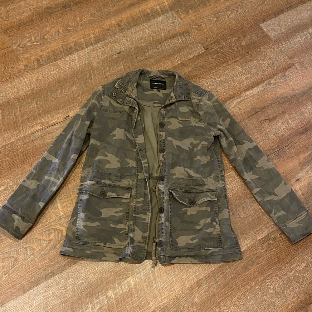 Lucky Brand camo utility fashion jacket